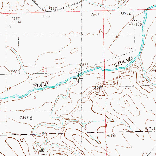 Topographic Map of White Hill Creek, SD