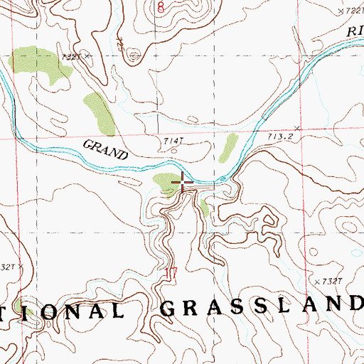 Topographic Map of Box Spring Creek, SD