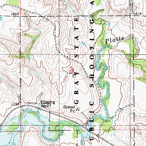 Topographic Map of Gray State Public Shooting Area, SD