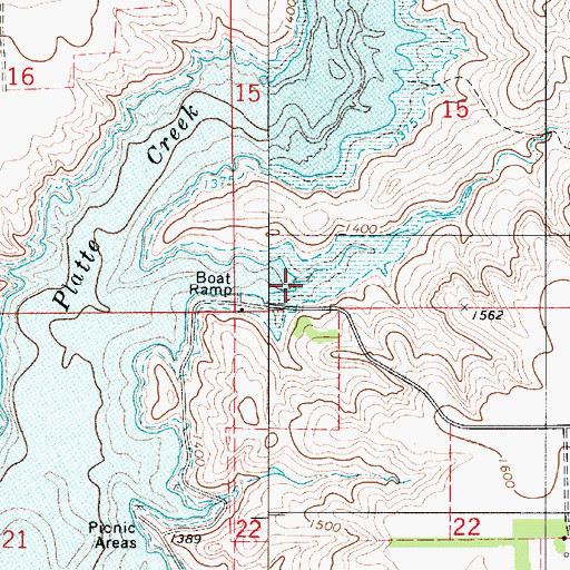 Topographic Map of Dry Creek, SD