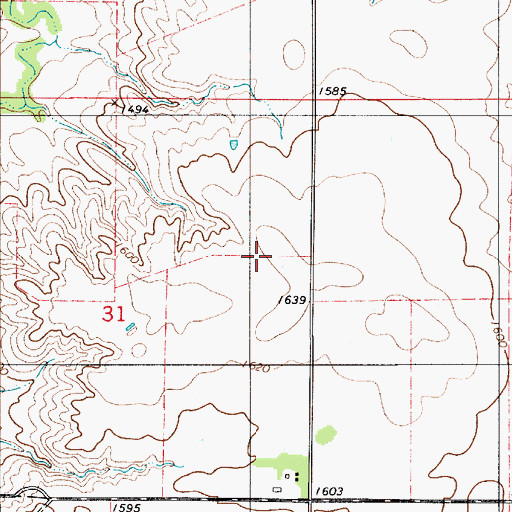 Topographic Map of Edgerton Creek, SD