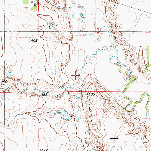 Topographic Map of Motts Draw, SD