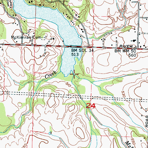 Topographic Map of Shegog Creek, AL