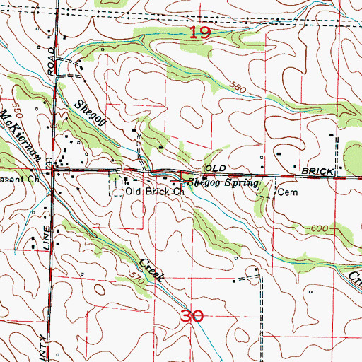 Topographic Map of Shegog Spring, AL