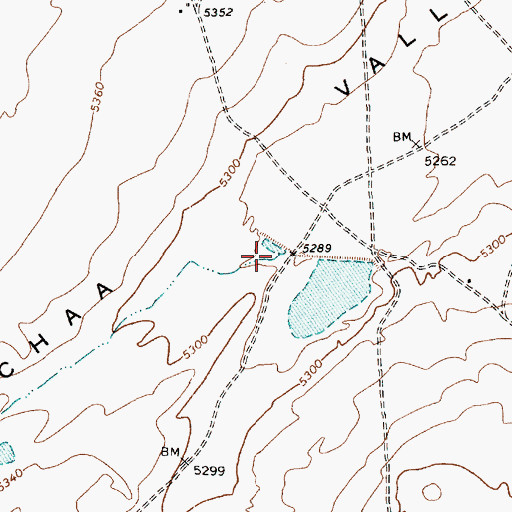 Topographic Map of Trading Post Wash, AZ