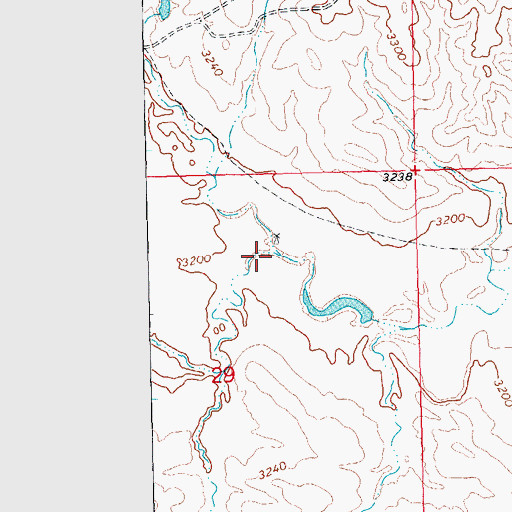 Topographic Map of Allen Creek, SD