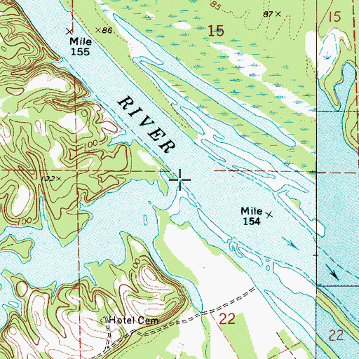 Topographic Map of Shell Creek, AL