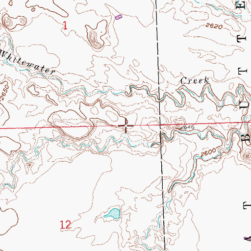 Topographic Map of Buffalo Gap National Grassland, SD