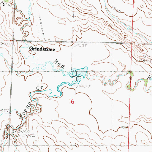 Topographic Map of Poeno Creek, SD