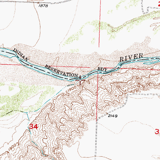 Topographic Map of Bridger Creek, SD