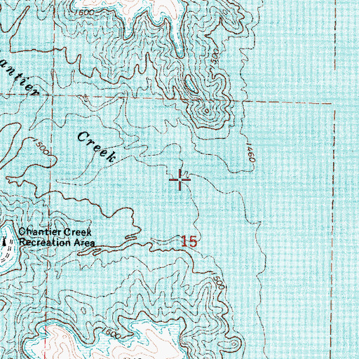 Topographic Map of Chantier Creek, SD