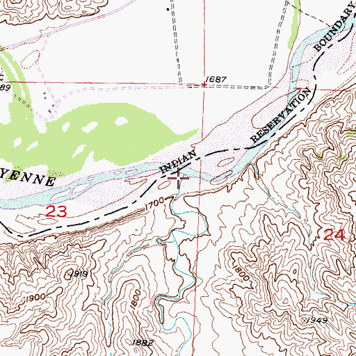 Topographic Map of Deep Creek, SD