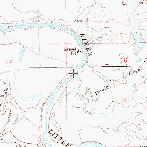 Topographic Map of Dogie Creek, SD