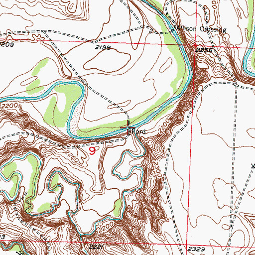 Topographic Map of Flint Rock Creek, SD