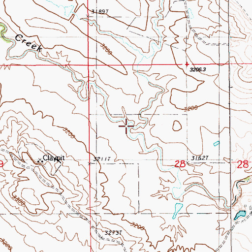 Topographic Map of Ghost Creek, WY