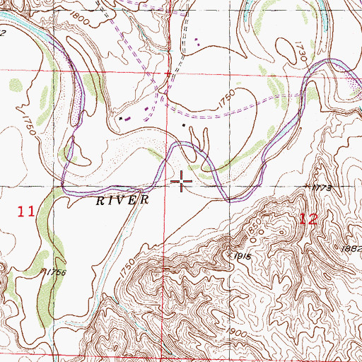 Topographic Map of Goose Creek, SD