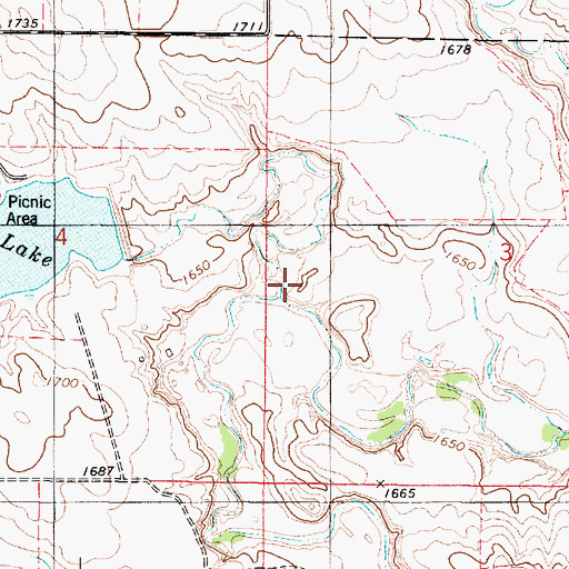 Topographic Map of Grouse Creek, SD