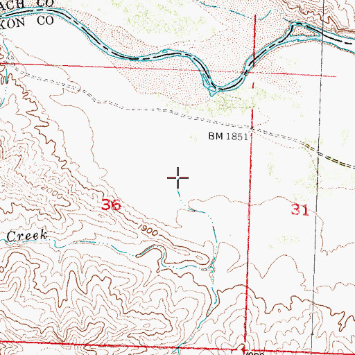 Topographic Map of Indian Springs Creek, SD