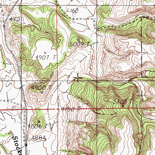 Topographic Map of Kinney Canyon, WY