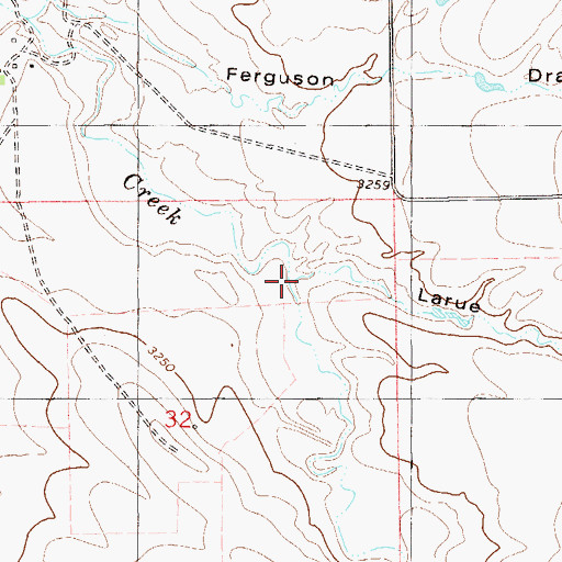 Topographic Map of Larue Draw, SD