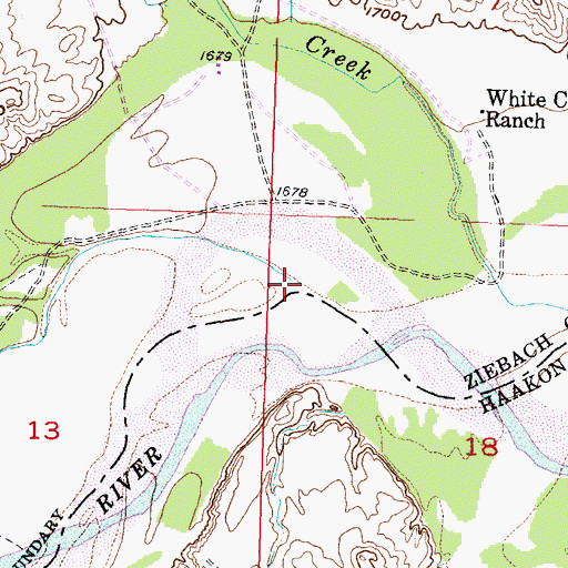 Topographic Map of Little Cottonwood Creek, SD