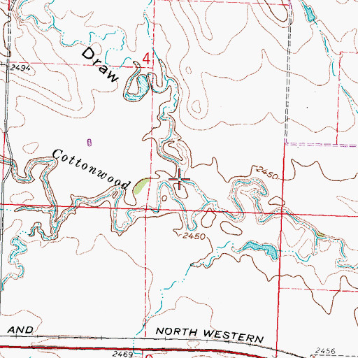 Topographic Map of Lost Draw, SD