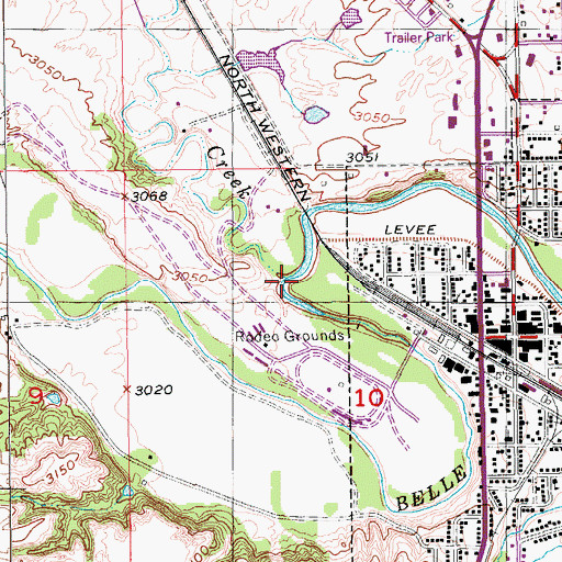 Topographic Map of Middle Creek, SD