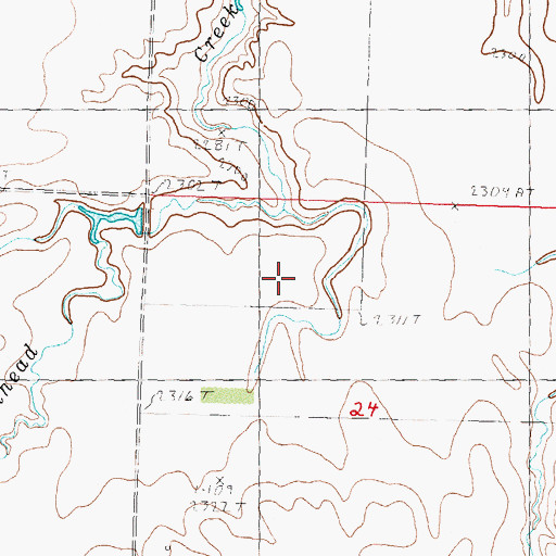Topographic Map of Milesville Flat, SD