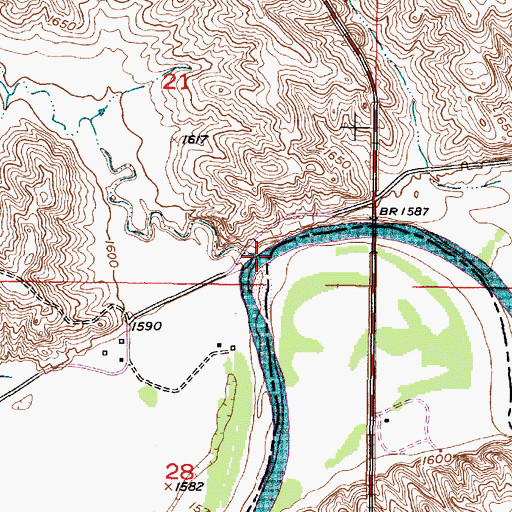 Topographic Map of Mission Creek, SD