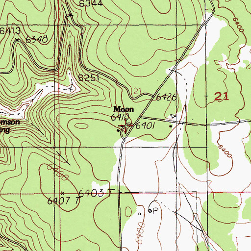 Topographic Map of Moon, SD