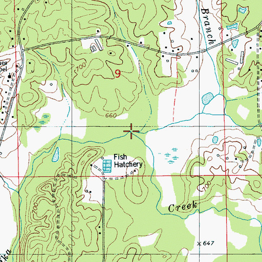 Topographic Map of Shelton Creek, AL