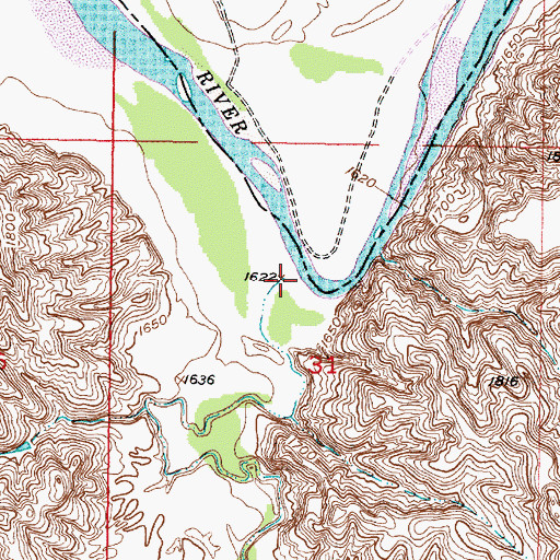 Topographic Map of Oak Creek, SD