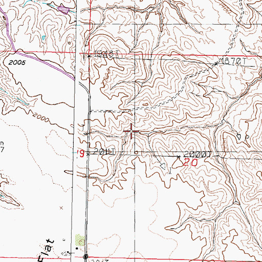 Topographic Map of Orton Flat, SD