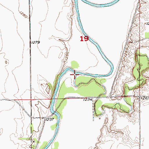 Topographic Map of Redstone Creek, SD