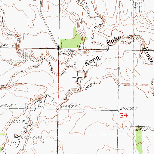 Topographic Map of Rock Creek, SD