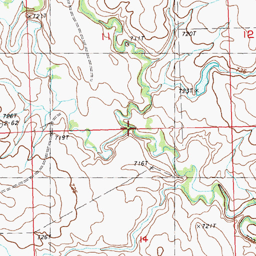 Topographic Map of Spook Creek, SD
