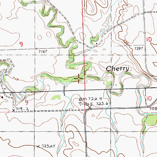 Topographic Map of Sulphur Creek, SD