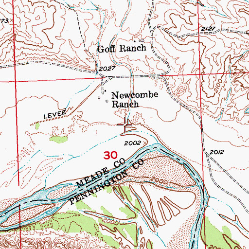 Topographic Map of Tepee Creek, SD