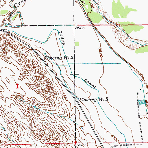 Topographic Map of Tubbs Canal, SD
