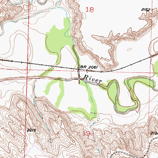 Topographic Map of Wilburn Creek, SD