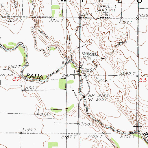 Topographic Map of Willow Creek, SD