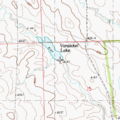 Topographic Map of N Vansickel Dam, SD