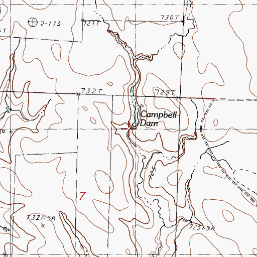 Topographic Map of R Fields Number 5 Dam, SD