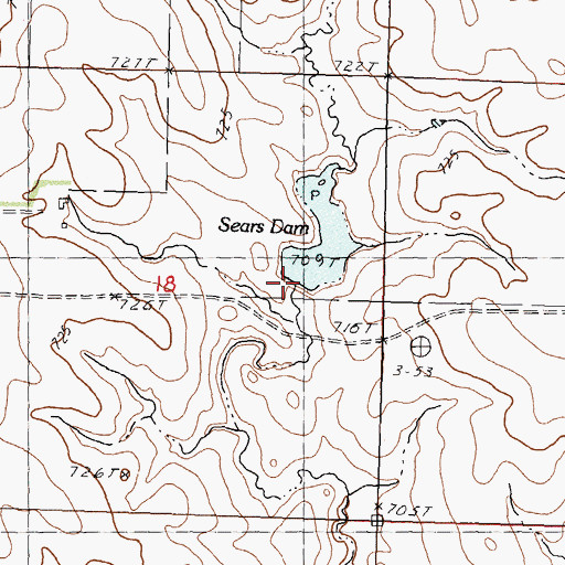 Topographic Map of R Fields Number 4 Dam, SD