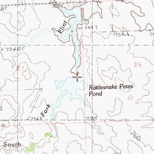 Topographic Map of Z Drum Dam, SD