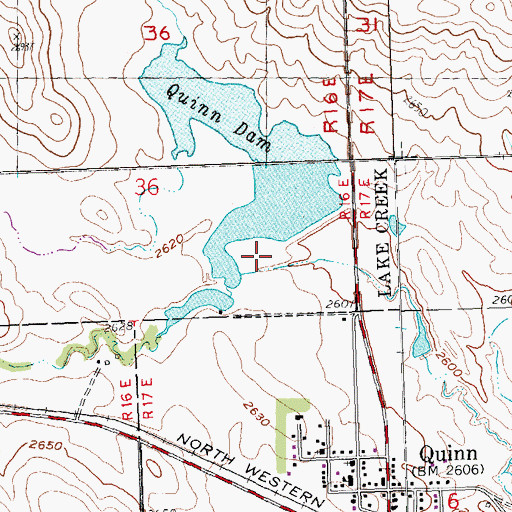 Topographic Map of Quinn Dam, SD