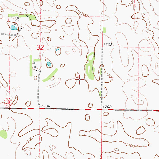 Topographic Map of Campbell County, SD