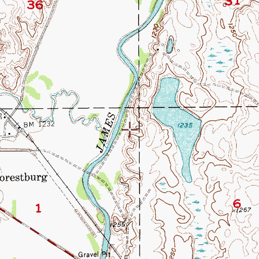 Topographic Map of Sanborn County, SD