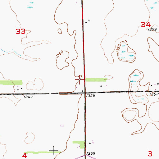 Topographic Map of Hanson County, SD