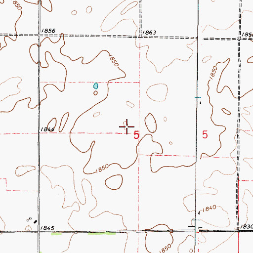 Topographic Map of Sully County, SD